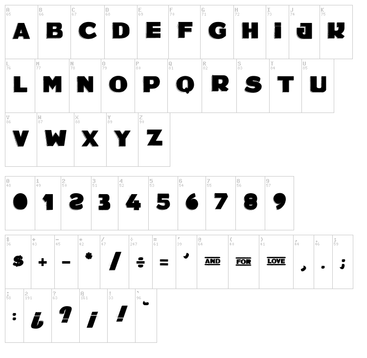 Black December font map